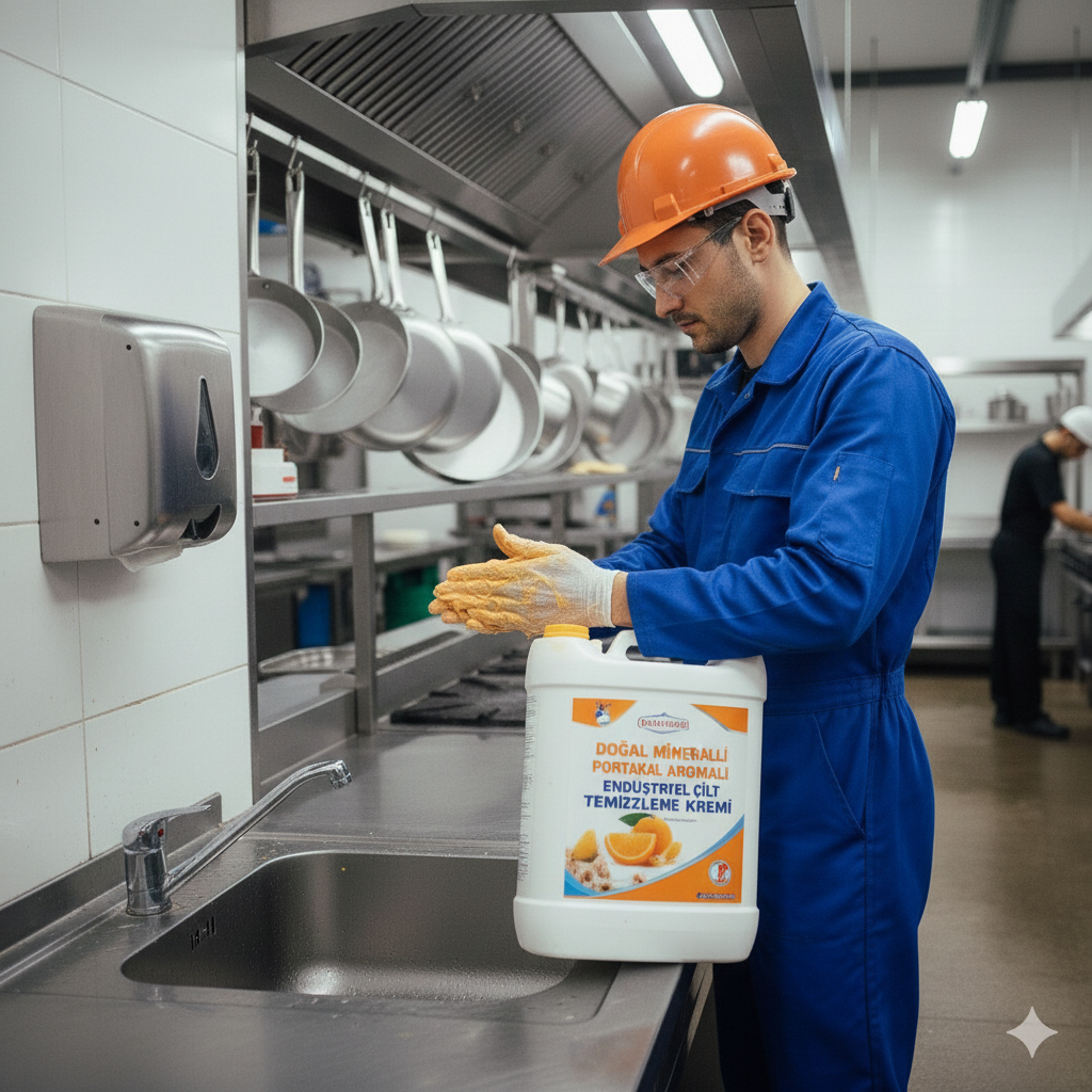 DNZ-403 DOĞAL MİNERALLİ PORTAKAL AROMALI ENDÜSTRİYEL CİLT TEMİZLEME KREMİ